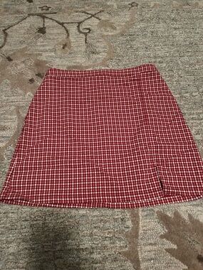Hollister Red Plaid Mini Skirt